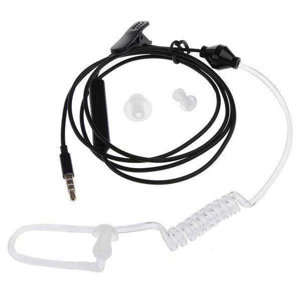 

3.5mm jack acoustic hollow tube anti radiation earphone & mic volume control