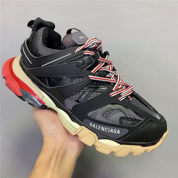 

paris dad thick-soled shoes 3.0 men and women couple shoes led lamp light women's shoes's casual men's shoes non-slip wear-re, Black