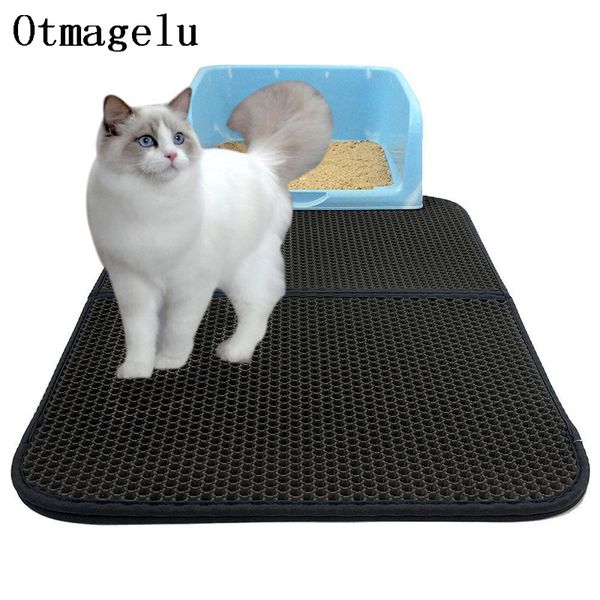 

pets dog cat litter mat double-layer eva waterproof cat catcher catch blanket trapper pad smooth surface breathable kitty carpet