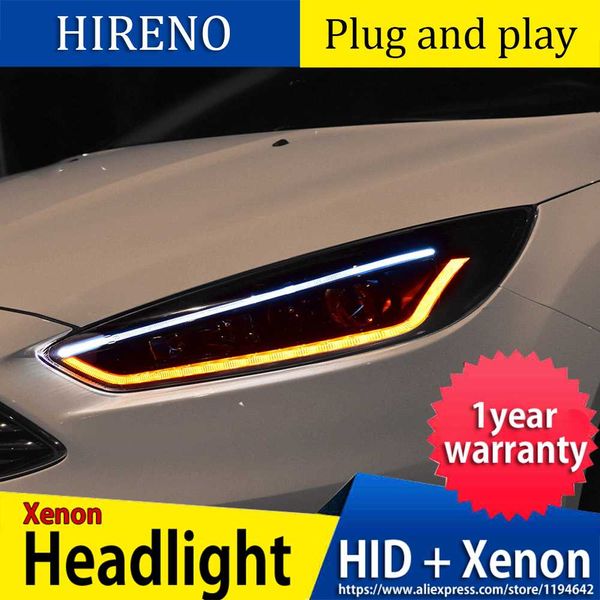 

car styling case for focus 2015 headlights led headlight drl led lens headlamps hid xenon turnlight running light