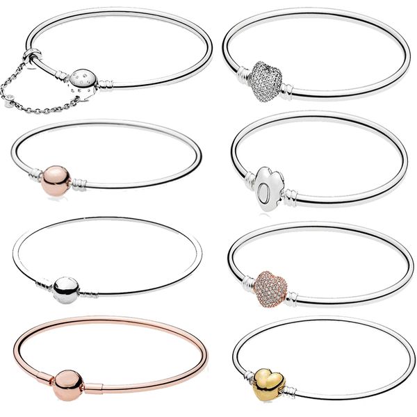 

suri new original 100% 925 sterling silver pando charm chain bracelet for women fashion temperament jewelry snake bracelet, Golden;silver