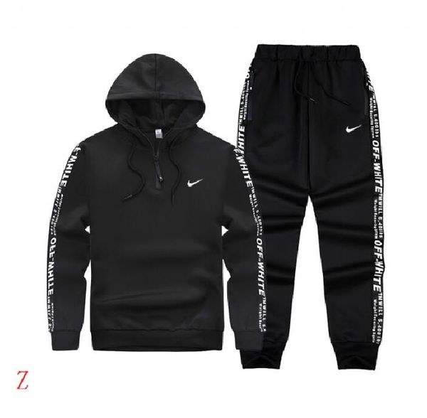 

2019 осень зима мужчины tracksuit весна осень повседневная спортивная мужская костюмы высокого качества толстовки мужская одежда, Gray