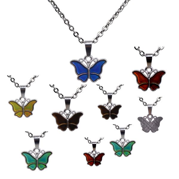 

10x vintage style necklaces butterfly shaped jewelry cute gift pendant, Silver