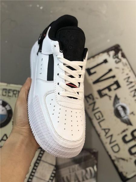 

air force 1 af1 men's skateboard shoes outdoor fashion classic sports sneakers breathable new casual thick bottom running shoes 45689, Black