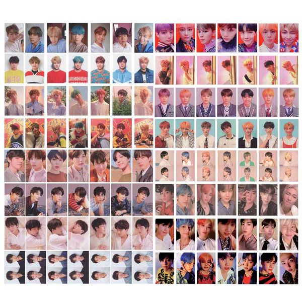

youpop photo card bangtan boys коллекция самодельных бумажных карточек, Blue;slivery