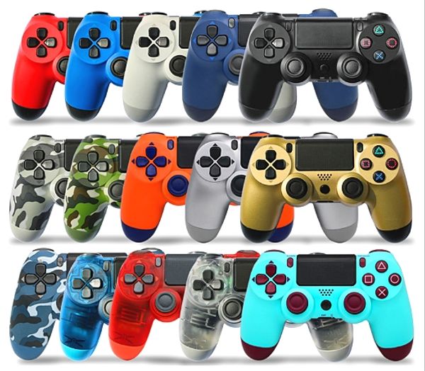 

New color bluetooth wirele p 4 controller for p 4 vibration joy tick gamepad p 4 game controller for ony play tation with retail box dhl