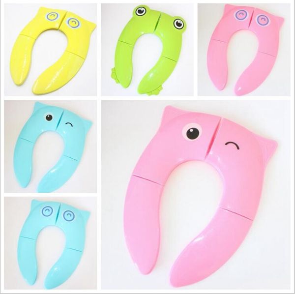 

Baby potty eat cover owl cartoon toilet eat mat toddler oft auxiliary toilet pad foldable candy color afety ilicone training eat 5397