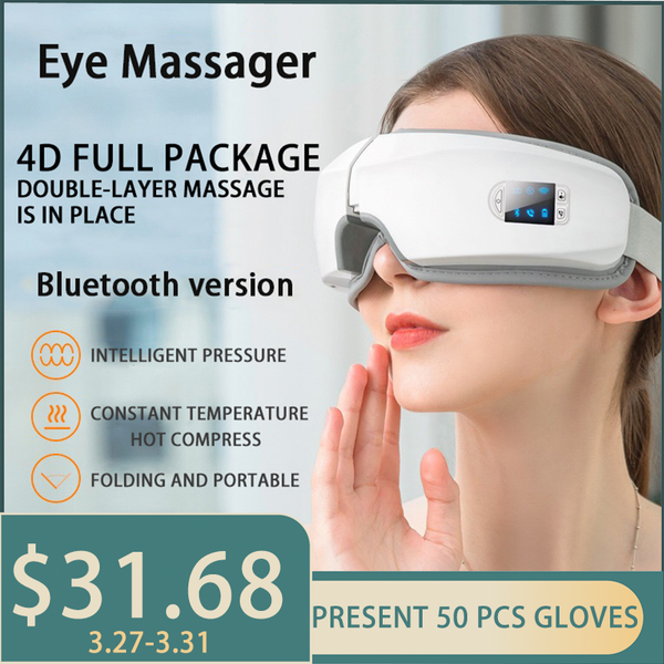 

4d smart airbag vibration eye massager eye care instrument compress bluetooth eye fatigue massage glasses