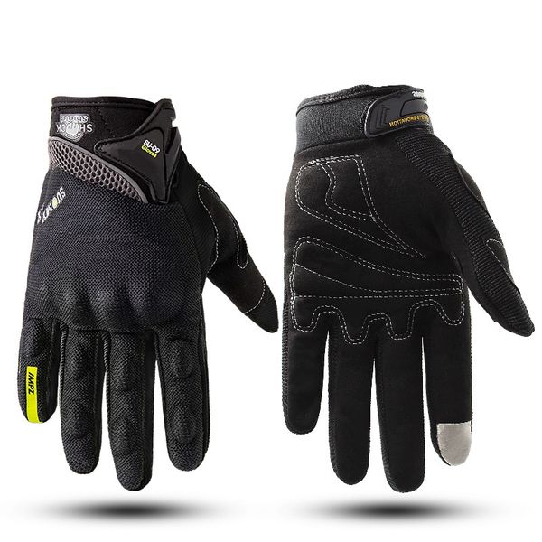 

suomy motorcycle gloves men women summer breathable touch screen moto gloves for motocross motorbike racing riding, Black