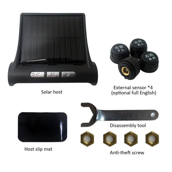 

t1 car solar wireless tire pressure monitoring system built-in tpms external car precision tire pressure tester