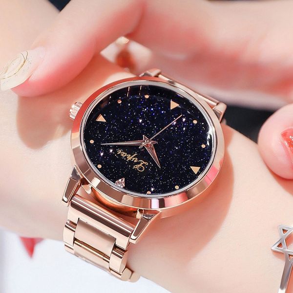 

women dress watches rose gold stainless steel lvpai brand fashion ladies wristwatch creative quartz clock luxury watches, Slivery;brown