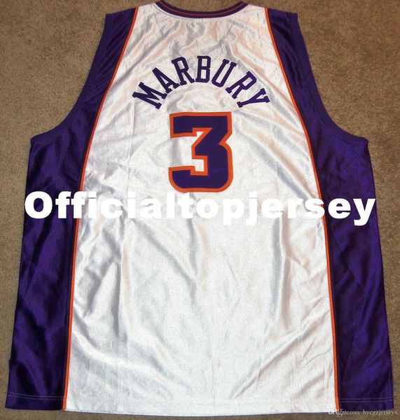 

#3 new stephon marbury phx rbk home jersey men xs-5xl.6xl shirt stitched basketball jerseys retro ncaa, Black;blue