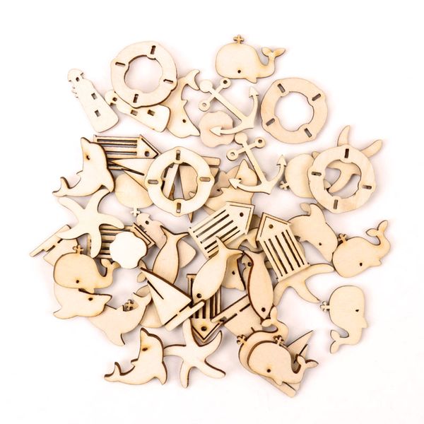 

wooden animals shape handmade home decoration hanging ornament accessory painting scrapbooking craft diy 25-30mm 20pcs
