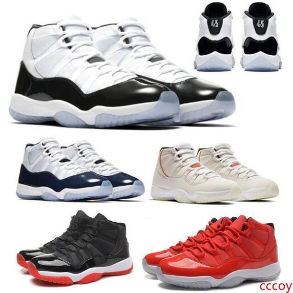 

2019 concord 11 разводят 11s gym красный лед синий space jam 11 полночный синий оптовые sneaker ботинки баскетбола мужчины с