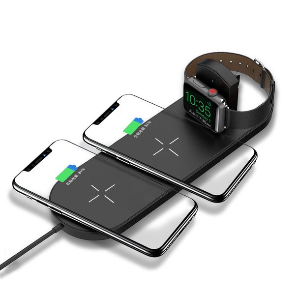 

multi-function 3-in-1 wireless abs watch charger mobile phone charger for apple earphone charging stand multi-functional charging base