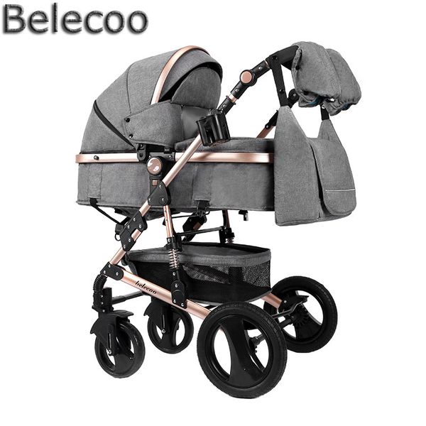 

belecoo коляска 2-в-1 коляска двухсторонняя тележка регулируемый подлокотник четыре сезона подходят для использования бесплатная доставка