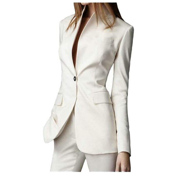 white tailored suit womens