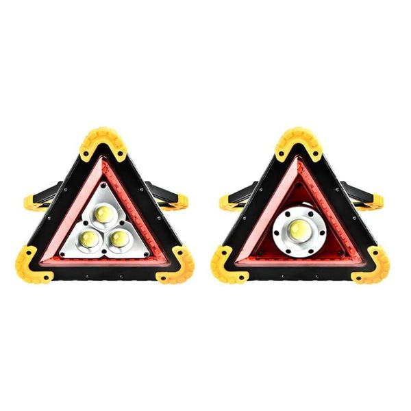 

warning light bright flood lamp cob work light triangle warning car truck strobe emergency traffic spotlight