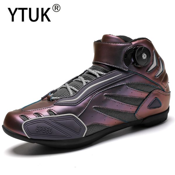 

ytuk road cycling shoes men racing road bike shoes self-locking abicycle speakers athletic ultralight professional, Black