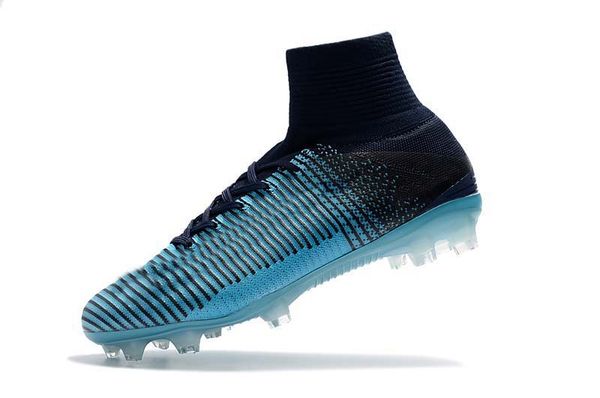 

2019 mens/woman/kids football boots superfly v tf/ic/fg cr7 light blue soccer shoes