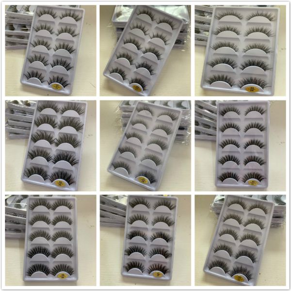 

new arrival 10 styles 5pairs 3d lashes crisscross thick false eyelashes 5 pairs 3d mink eyelashes fake eyelashes makeup eyelash extension
