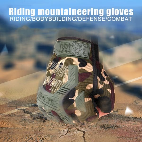 

half finger cycling tactical gloves army green black bike gloves outdoor sports riding hiking breathable tactical gloves