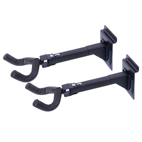 

set of 2, iron bass guitar wall hanger holder storage display stand set