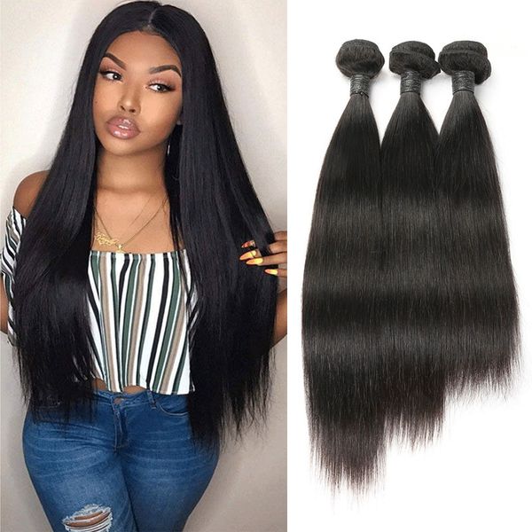 Brazilian Straight Hair Weave 100 Remy Human Hair 3 Bundles Human
