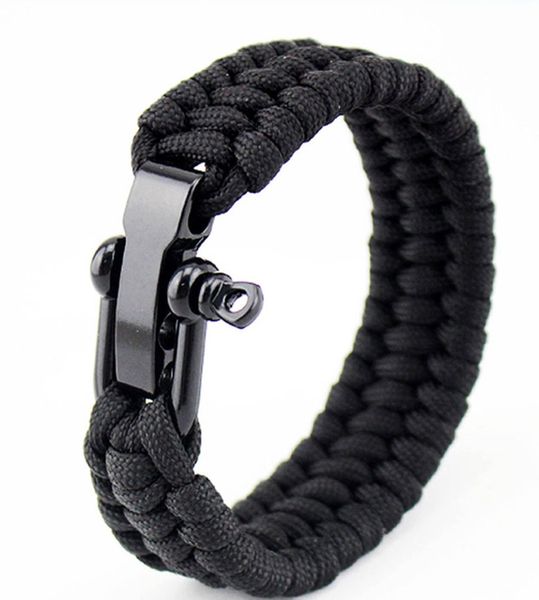 

outdoor camping tactical survival bracelet paracord wristband emergency for buckle