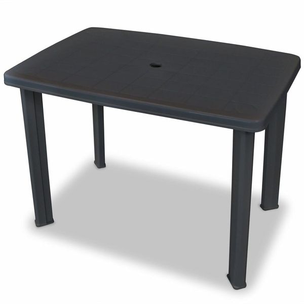 

anthracite garden table 101x68x72 cm in plastic dining room furniture