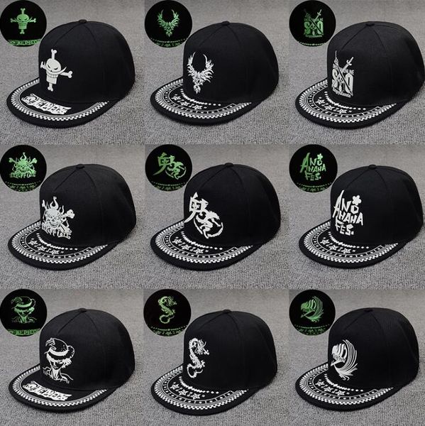 Floresan Beyzbol Şapkası Yeşil Glow Karanlık Aydınlık Hip Hop Şapka Gece Işığı Şık Kadın Erkek Snapback Ayarlanabilir sunhat Caps