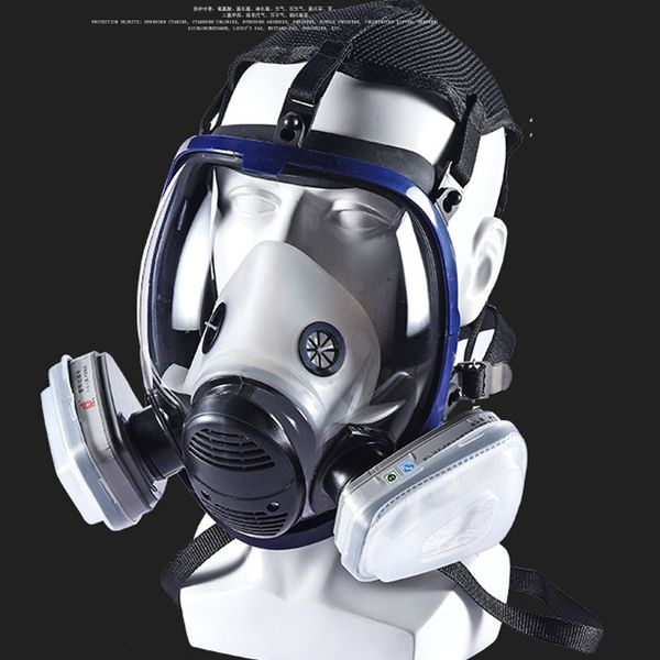 

full face respirator safety mask double activated carbon respirator paint respirator gas chemical dustproof mask