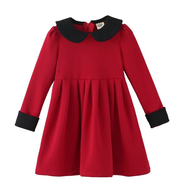 

girl dress red spring winter party dress children princess dresses kid velvet warm baby girl clothes fleece 8 10 12 14 years, Red;yellow