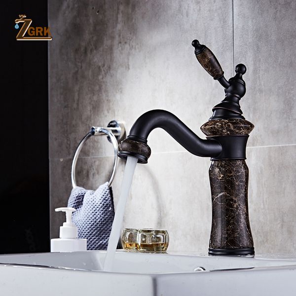 

zgrk bathroom faucets modern basin mixer tap black washbasin faucet single handle single hole elegant jade faucets