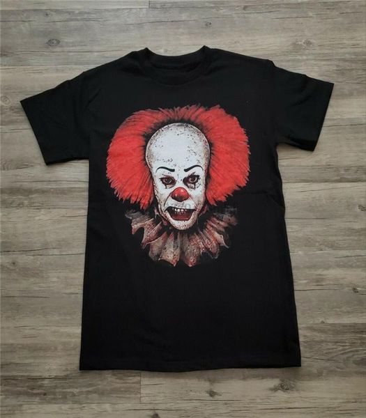 

новая это 1990-е годы pennywise клоуна horror футболка streetwear tee shirt, White;black
