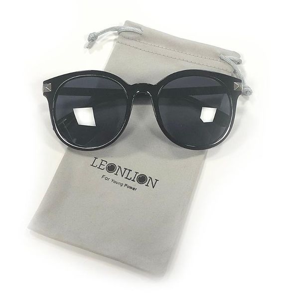 

leonlion new vintage round transparent sunglasses women brand designer classic candy color sun glasses driving glasses feminino, White;black
