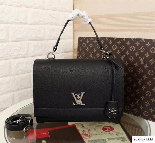 

2019 50250 LOCKME Veau Twist FASHION ЧЕРНЫЙ HANDBAG Hobo HANDBAGS TOP РУЧКИ БОСТОН CROSS BODY плеча посыльного сум