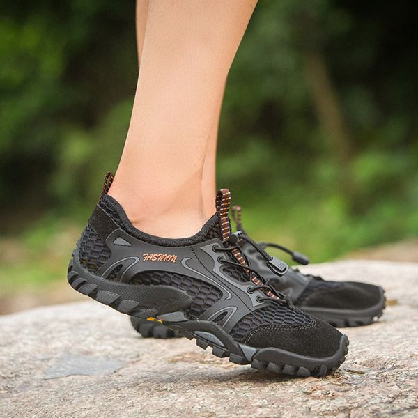 

men breathable mesh waterproof shoes outdoor climbing hiking non-slip sneakers ya88