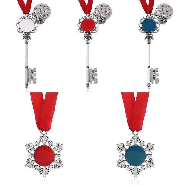 

christmas magic key pendant santa claus christmas tree ornaments decorations halloween xmas snowflake gifts party favor