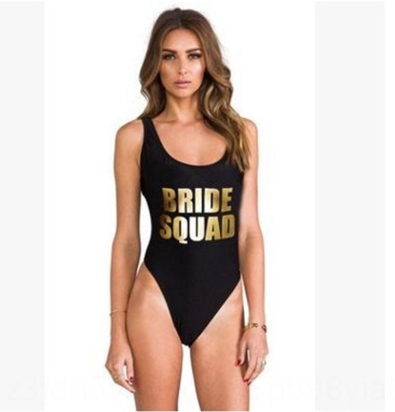 

bride squad gold letter one-piece bride squad printed gold swimsuit letter printed one-piece swimsuit, White;black