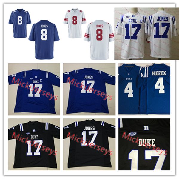 

Mens NCAA Duke Blue Devils DANIEL JONES Football Jerseys Stitched #8 DANIEL JONES New York #4 Myles Hudzick Duke Blue Devils Jersey S-3XL