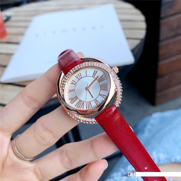 

новые горячие часы женщины моды кварцевые часы из нержавеющей стали наручные часы кожаный ремешок womenen партии часы рождественский подарок, Slivery;brown