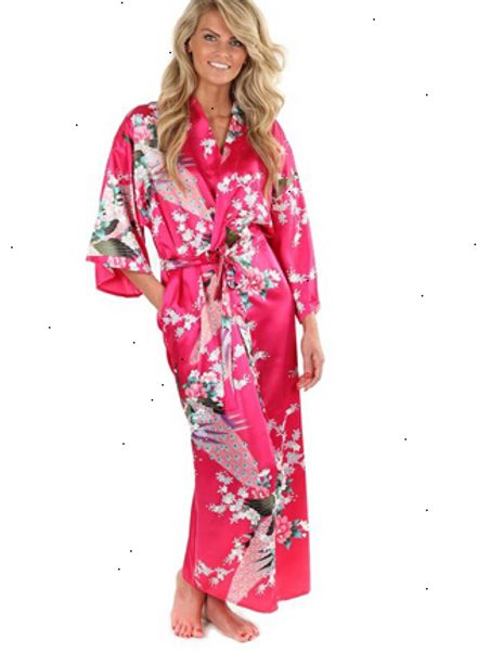

pajamas nightgowns women femme lingeries silk 2015 bathrobe women kimono women floral robes bridesmaids kimono bride silk robe dressing, Black;red