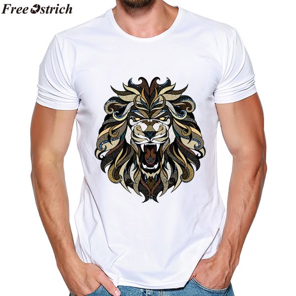 

ostrich summer men modal cartoon print short-sleeved t-shirt elastic o-neck male casual soft sports t-shirt plus size, White;black