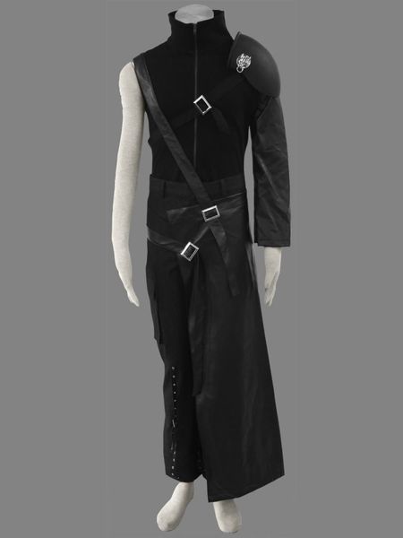 

final fantasy vii cloud cosplay costume outfits for halloween, Black