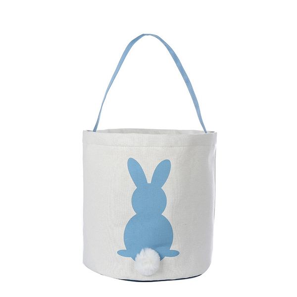 

easter egg basket holiday printed canvas gift carry eggs candy bag
