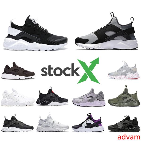 

stock x huarache iv 4.0 iv 1.0 mens running shoes triple black white red silver huaraches men trainers women sports sneakers