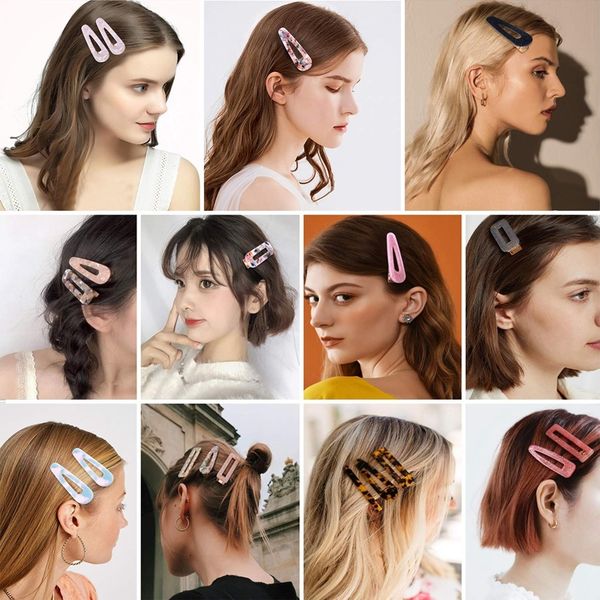 

20 pcs pearl hair clips acrylic resin large hair clips pins barrette ties hair for women girls elegant handmade accessories pear
