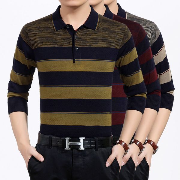 

sweater men 2018 new arrival casual pullover men autumn turn-down collar quality knitted brand male sweaters plus size -3xl, White;black