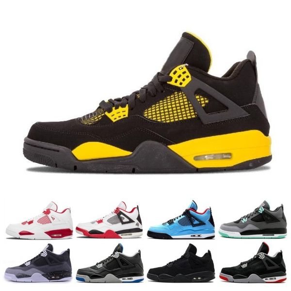 

Travis Scott Basketball Shoes 4s JACK Pure Money Black Cat white cement Fire red Fear Alternate NEW sports designer shoes sneakers DISCOUNT